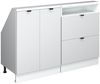 Küchenschrank für Dachschrägen R-Line Weiß Riffel 120 cm 2er Set Vicco Bild 1