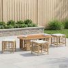 vidaXL Garten Essgruppe mit Kissen 4 pcs Natur und Weiß 42026763 Bild 3