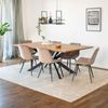 HOME DELUXE Essgruppe Eckig AVENCIA inkl. Sternfuß - 200 x 120 cm Light Oak 6 Stühle Hellbraun Bild 1