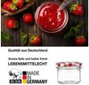 BigDean 12x Marmeladengläser 125ml - Einmachgläser klein, Gläser zum Verschenken, Schraubgläser - Made in Germany - Sturzgläser mit Deckel TO 66 - Rot kariert Bild 2
