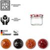 BigDean 12x Marmeladengläser 125ml - Einmachgläser klein, Gläser zum Verschenken, Schraubgläser - Made in Germany - Sturzgläser mit Deckel TO 66 - Rot kariert Bild 3