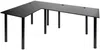 SyberDesk Gaming Pro Eckschreibtisch 197 x 132 cm – großer Computertisch, Eckschreibtisch, Schreibtisch für Büro & Gaming (links, schwarz) Bild 5