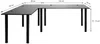 SyberDesk Gaming Pro Eckschreibtisch 197 x 132 cm – großer Computertisch, Eckschreibtisch, Schreibtisch für Büro & Gaming (links, schwarz) Bild 3