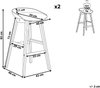 Barstuhl schwarz 2er Set MICCO Bild 2