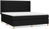 vidaXL Boxspringbett mit Matratze Schwarz 180x200 cm Stoff 3132251 Bild 2