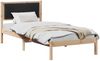 vidaXL Bettrahmen Schwarz 90 x 190 cm Massives Kiefernholz 878156 Bild 3