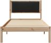 vidaXL Bettrahmen Schwarz 90 x 190 cm Massives Kiefernholz 878156 Bild 5
