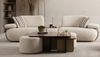 Sitzgruppe/Sofa Set - Modulares Wohnzimmergarnitur "Quince" 3+2+1 + Mittelkonsolentisch + Hocker-Beige Bild 2