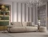 Sitzgruppe/Sofa Set - Modulares Wohnzimmergarnitur "Quince" 3+2+1 + Mittelkonsolentisch + Hocker-Beige Bild 3