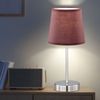 2er Set Tischleuchte nickel matt, Textil braun, H 32 cm Bild 2