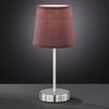 2er Set Tischleuchte nickel matt, Textil braun, H 32 cm Bild 5