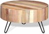 Couchtisch, Massiv Altholz natur, 38 x Ø 70 cm Bild 4