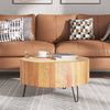 Couchtisch, Massiv Altholz natur, 38 x Ø 70 cm Bild 3