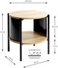 Beistelltisch >59535< in eiche Dekor / schwarz - 44x44cm (HxD) Bild 5