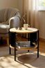 Beistelltisch >59535< in eiche Dekor / schwarz - 44x44cm (HxD) Bild 2