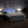 vidaXL Boxspringbett mit Matratze Dunkelgrau 180x200 cm Stoff 3289074 Bild 5