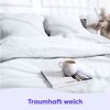 Wolkenfeld Kissenbezug Mako-Satin Baumwolle Kopfkissenbezug - Premium Kissenbezug, Größe 80x80, 40x80 und 70x90 cm I Baumwollsatin Bild 2