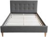 Homestyle4U Polsterbett mit Lattenrost, Stoff grau, 160x200 cm Bild 4