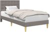 vidaXL Bettrahmen mit Kopfteil Taupe 90 x 200 cm Stoff 42027771 Bild 2