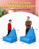 PATCH HOME Lounge Sessel Sitzsack– XXL – Königsblau, bequemer Sitzsack aus Luxus-Polyester-Gewebe, bereits befüllt Bild 3