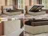 CORIVO CLASSIC Polsterbett mit Bettkasten & Stauraum, Doppelbett, inkl. Lattenrost, Metall-Hebeautomat mit Gasdruckfedern, mit Pocket Matratze - Beige Velvet - VIRE LUX Bild 2