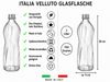 WestCraft Trinkflasche Bormioli Aqua Flasche 1L Weiß 1 Liter 3x Glasflasceh, Spülmaschinenfest, geeignet für Wasser, Saft, Limo, Kefir und Milch Bild 3