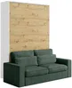 Vente-unique - BEGANIO Bett Holz, Platte BeigeWeiß - B 123 cm239,2 cm x H 225 cm x L 200 cm Bild 4