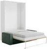 Vente-unique - BEGANIO Bett Holz, Platte BeigeWeiß - B 123 cm239,2 cm x H 225 cm x L 200 cm Bild 2