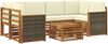 vidaXL Outdoor-Sofagarnitur 7 pcs Natur und Creme Massivholz Akazie 3384076 Bild 2