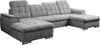 WERK2 Wohnlandschaft Napoli zeitlos, elegant, bequem, Breite 330cm, U-Form, verstellbare Kopfteile, mit Schlaffunktion und Bettkasten Bild 4