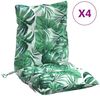 vidaXL Niedriglehner-Auflagen 4 Stk. Blattmuster Oxford-Gewebe 377708 Bild 2