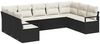 vidaXL Sofa Set mit Kissen 9 pcs Schwarz Poly Rattan 3346537 Bild 2