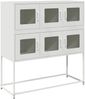 vidaXL Sideboard Weiß 100,5x39x107 cm Kaltgewalzter Stahl 853427 Bild 2