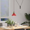 vidaXL Pendelleuchte Höhenverstellbar E27 Rot Glänzend Ø 22 cm Metall 4103449 Bild 4