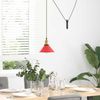 vidaXL Pendelleuchte Höhenverstellbar E27 Rot Glänzend Ø 22 cm Metall 4103449 Bild 3