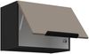 Küchen Hängeschrank 50 cm ARIA Sandgrau ultra matt + Schwarz matt, hochwertige Fronten mit Anti Fingerprint Beschichtung Küchenzeile Küchenblock Bild 3