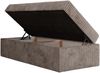 Boxspringbett 90x200 Polsterbett ZERO 90 Einzelbett ohne Kopfteil, inkl. Stauraum & Multipocket-Matratze, Hotelbett - Hellbraun Cordstoff - H4 - Topper T25 Bild 5