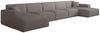 Wohnlandschaft Sofa U-Form CELES PREMIUM XL in Stoff Scala Taupe Bild 2