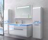 Homeline Badmöbel-Set Luxus Badmöbel Set montiert Weiß Hochglanz Lackiert 90 cm 5 tlg Led, (Spar-Set, Badmöbel Set) Bild 1
