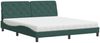 vidaXL Bett mit Matratze Dunkelgrün 180x200 cm Samt 3208673 Bild 2