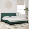 vidaXL Bett mit Matratze Dunkelgrün 180x200 cm Samt 3208673 Bild 3