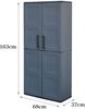 Dmora Akina-Außengarderobe, Balkonmöbel, Mehrzweckgarderobe mit Regalen, 100 % Made in Italy, 68 x 37 x 163 cm, Grau und Schwarz, kariertes Finish Bild 3