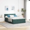vidaXL Ottoman-Bett mit Matratze Dunkelgrün 140x190 cm Samt 3311918 Bild 3