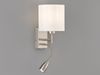 Fischer & Honsel 30313 Wandleuchte Dreamer mit Leseleuchte Nickel Weiss E27 Bild 3