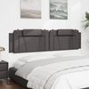 vidaXL Bett Kopfteil-Kissen "Viana" Grau 200 cm Kunstleder (1-tlg) Bild 4