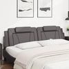 vidaXL Bett Kopfteil-Kissen "Viana" Grau 200 cm Kunstleder (1-tlg) Bild 3