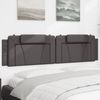 vidaXL Bett Kopfteil-Kissen "Viana" Grau 200 cm Kunstleder (1-tlg) Bild 2
