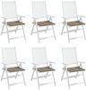 vidaXL Gartenstuhl-Kissen 6 Stk. Taupe 40x40x4 cm Oxford-Gewebe 314019 Bild 4