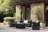 Dmora Loungeset für draußen Langley, Outdoor-Lounge mit Couchtisch, Terrassenset mit Kissen, 135x72 h76 cm, Anthrazit Bild 4