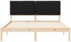 vidaXL Bettgestell mit gepolstertem Kopfteil Schwarz 160 x 200 cm 878036 Bild 5